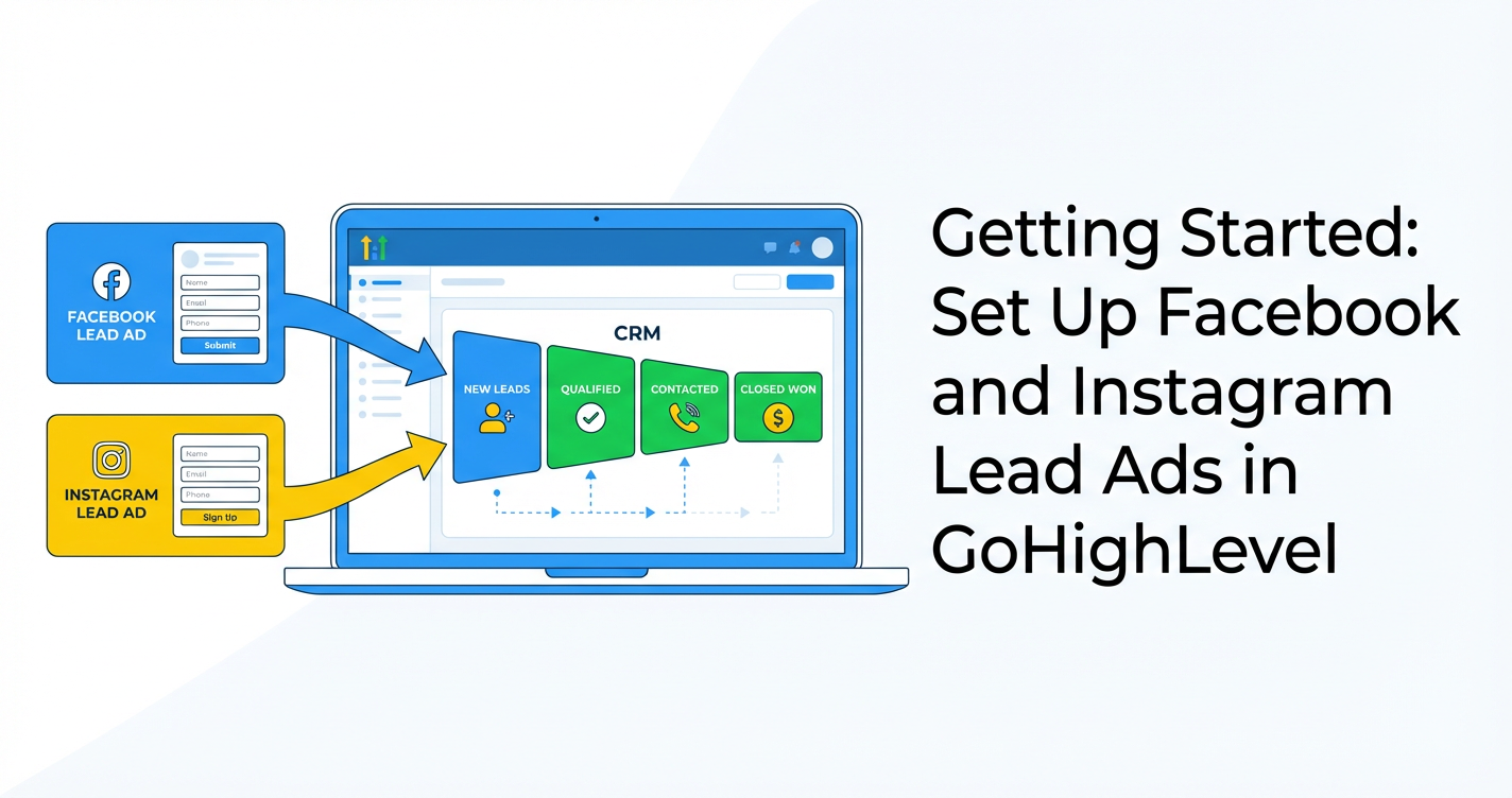 GoHighLevel Lead Ads Setup Guide Featured Image Featured image for the guide on setting up Facebook and Instagram Lead Ads in GoHighLevel