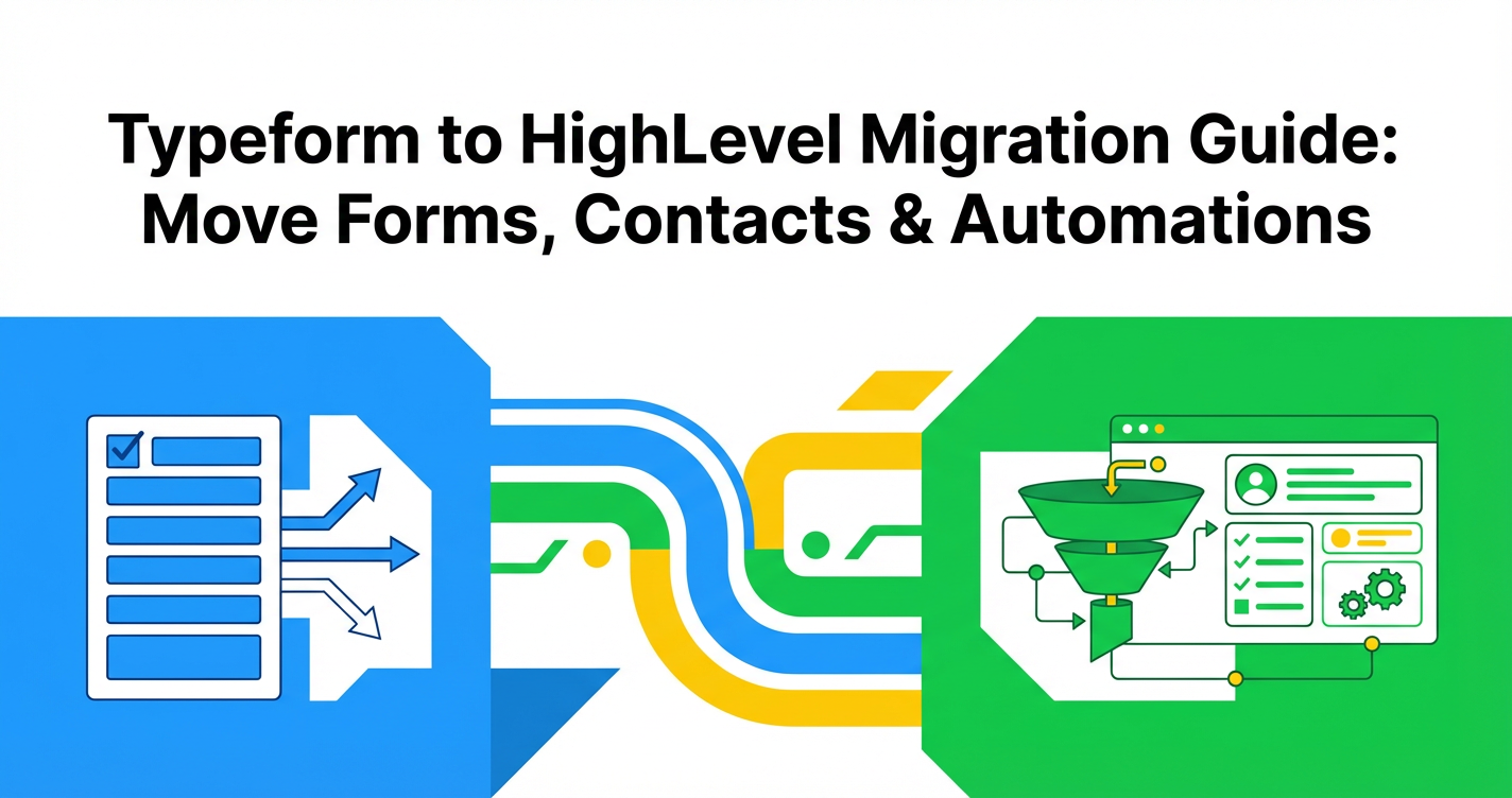 Typeform to HighLevel Migration Guide Overview HighLevel dashboard displaying a new form being created, illustrating the migration of forms from Typeform to HighLevel.