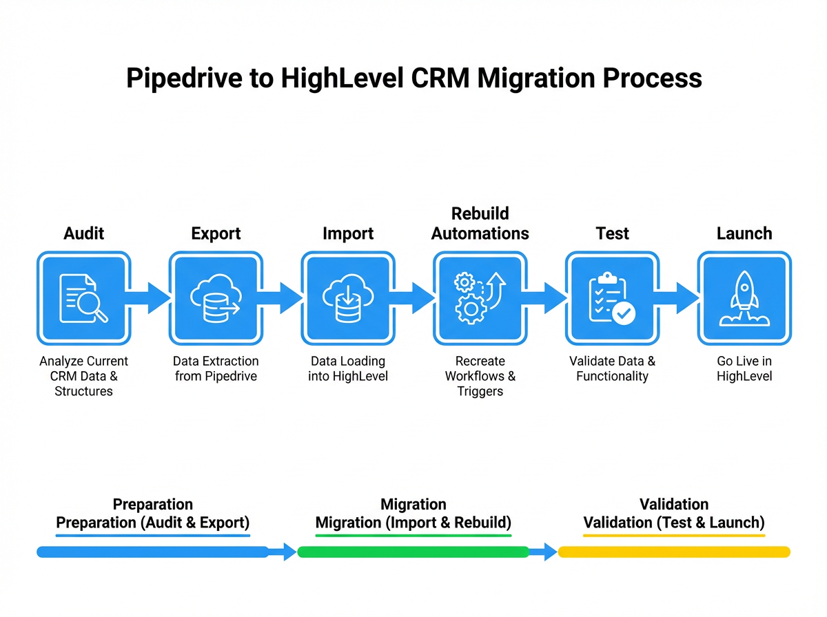 Pipedrive to HighLevel CRM Migration Process